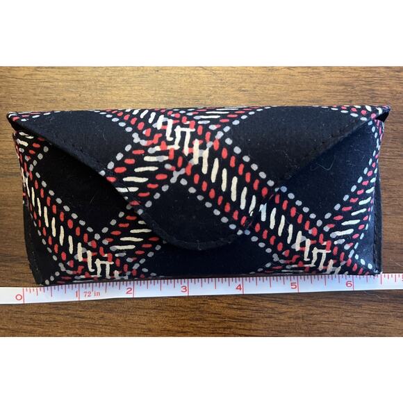 Vera Bradley Minsk Plaid 6” Hard Eyeglass Case Magnetic Snap Closure Bookish - Picture 5 of 7